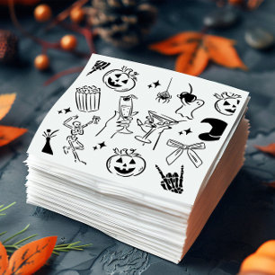 Hand plockade Halloween fest Pappersservett