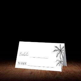 Hand plockade Handflatan Träd Boho Beach Wedding B Placeringskort