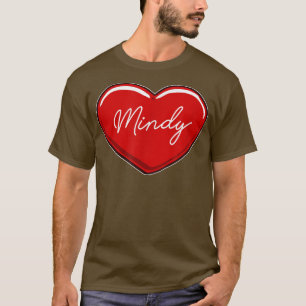 Hand plockade Heart MindyFirst Namn Hearts I Kärle T Shirt