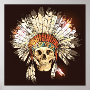 Hand plockade-hemadress Indian med H Poster