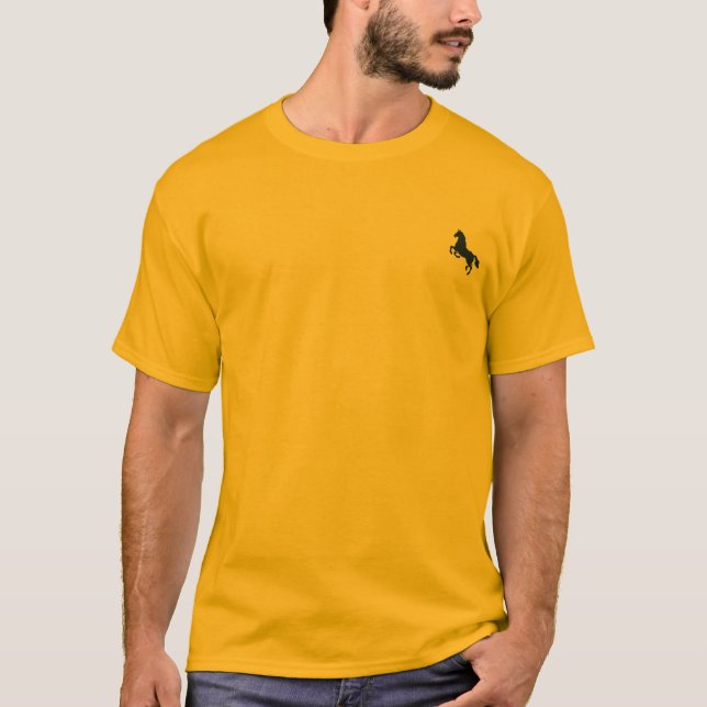 Hand plockade Horse silhouette T Shirt (Framsida)