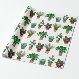 Hand plockade Houseplantor Birthday Presentpapper