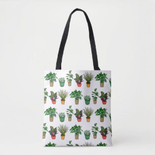 Hand plockade Houseplantor Tygkasse
