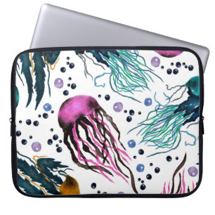 Hand plockade illustration. Sömlös mönster. Digita Laptop Fodral