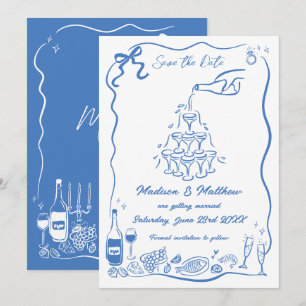 Hand plockade Illustrationer Scribble Doodles Bröl Spara Datumet