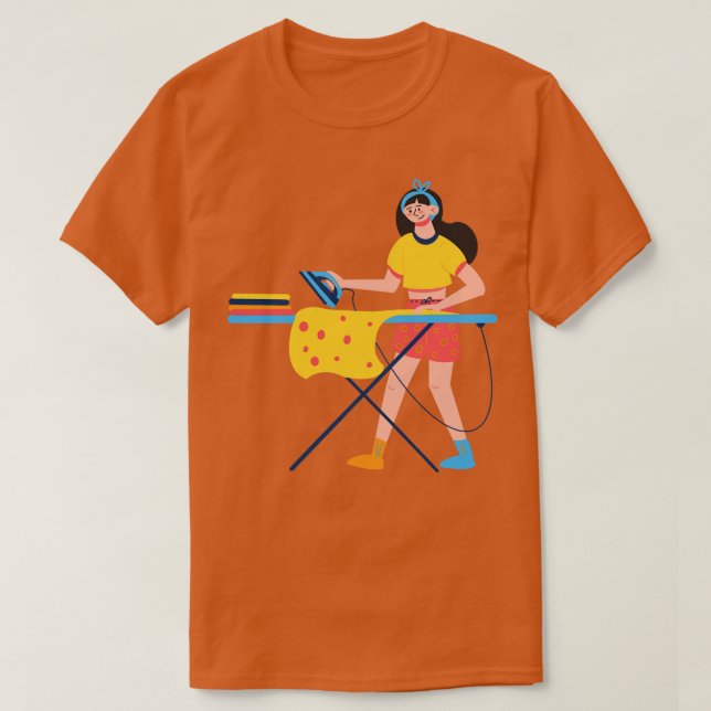 Hand plockade IRONING WOMAN T Shirt (Design framsida)