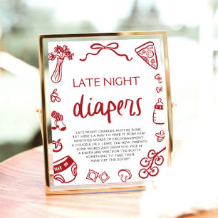 Hand plockade Italienska babyskor sen natt Poster