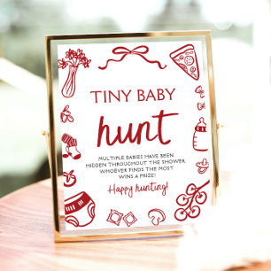 Hand plockade Italienska korniga Baby Hunt Baby Sh Poster