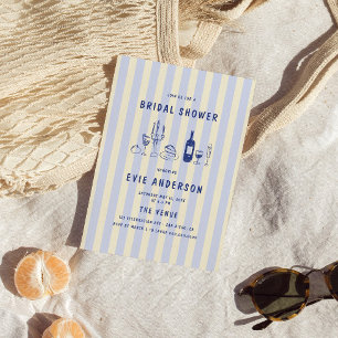 Hand plockade Italienska livsmedelsstripe-Möhippan Inbjudningar