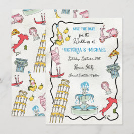 Hand plockade, italienska Rom, Party Inbjudningar