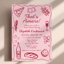 Hand plockade italienska som är Amore Red Möhippa  Inbjudningar