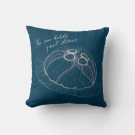 Hand plockade Jellyfish Art Dekorativ kudde