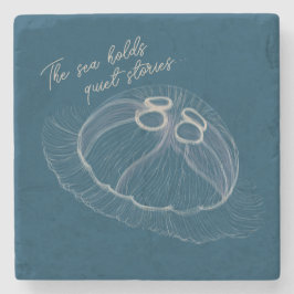 Hand plockade Jellyfish Art Stenunderlägg