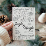 Hand plockade Jingle och Mingle jul Party Inbjudningar<br><div class="desc">Alla som planerar en julfest skulle kärlek våra mallobjekt med en charmerande, handdragen julillustration. Under julen i Party inbjudan blandar man lätt fräckt elegans med praktisk handling. Den hand plockade-illustrerade konstruktionen tillför lite värme och stollig, perfekt för säsong firande. Med roligt, festive typsnitt som uppmärksammar och anger en glatt ton...</div>