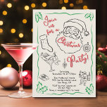 Hand plockade jul Cocktail Party Santa Inbjudningar<br><div class="desc">Inbjudan dina stygga eller trevliga vänner till fantastisk julen Party med en Jultomten i hand plockade, med hans drinkar och andra dockor i roligt. Alla formuleringar kan ändras för att passa dina Helgdag julbehov. Om du vill göra fler ändringar går du till Anpassa den här mallen. På grund kan du...</div>