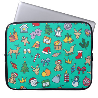 Hand plockade jul: Festive Seamless. Laptop Fodral