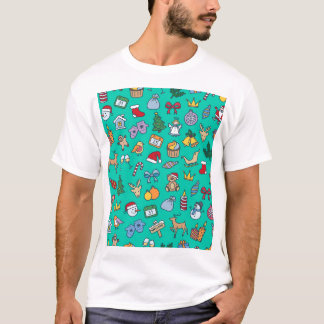 Hand plockade jul: Festive Seamless. T Shirt