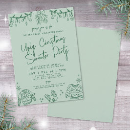 Hand plockade-jul, Ugly Sweater Party Inbjudningar