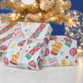 Hand plockade julsockel Cute Helgdag Gift Presentpapper
