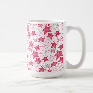 Hand plockade julstjärnor kaffemugg