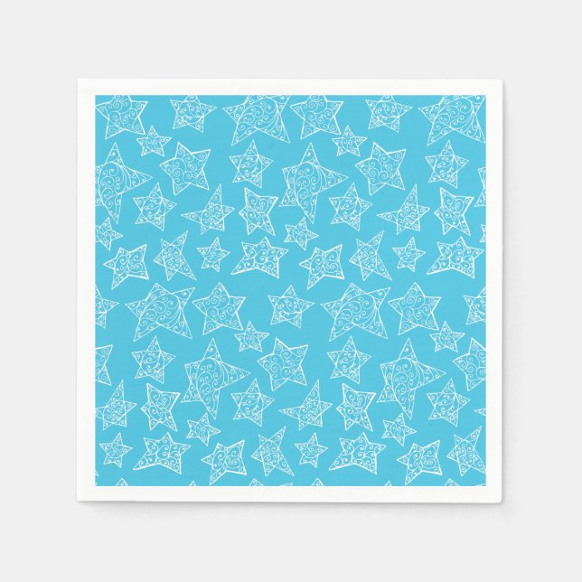Hand plockade julstjärnor pappersservett (Framsidan)