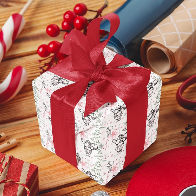 Hand plockade Jultomten jul Presentpapper (Skapare uppladdad)