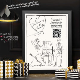 Hand plockade Kärlek Wishing well Sign Poster