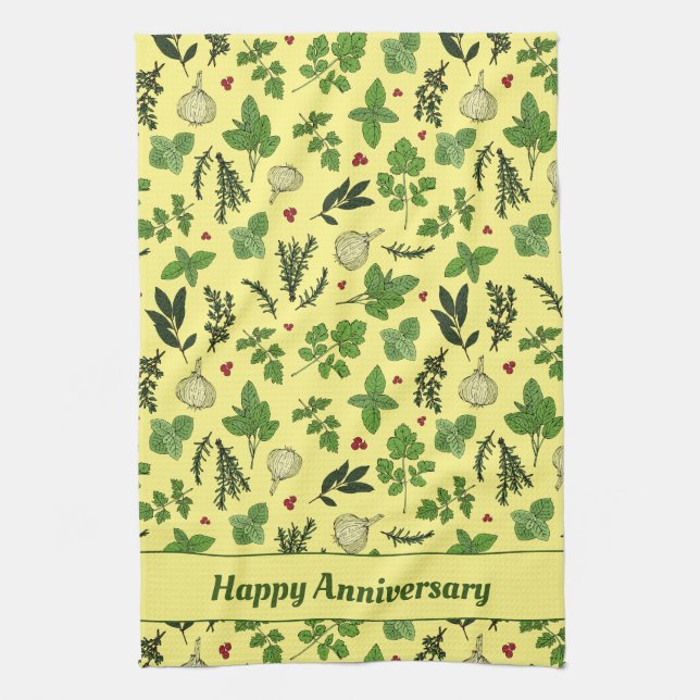 Hand plockade Kitchen Örters Patterned Cream Kökshandduk (Vertikal)