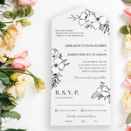 Hand plockade kol och vita blommor Bröllop