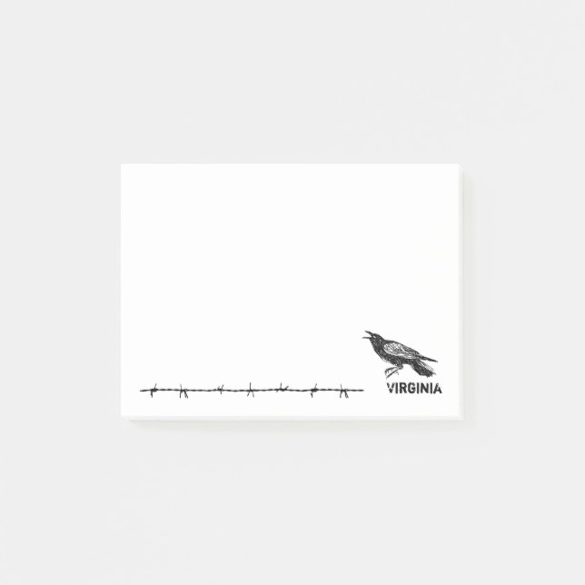 Hand plockade korpsvart svart post-it block (Framsida)