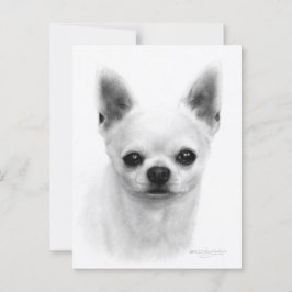 Hand plockade Kort med nedsatt Chihuahua - Realist