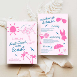 Hand plockade Kusten Bachelorette Helg Inbjudningar