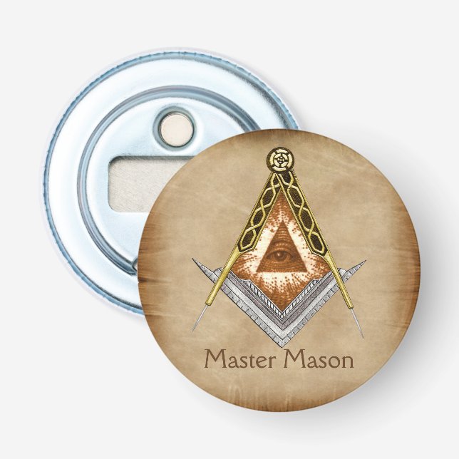 Hand plockade kvadrat och kompass med alla sittand flasköppnare (Framsidan)