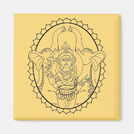 Hand plockade-Lakshmi, Hindu Goddess. Magnet