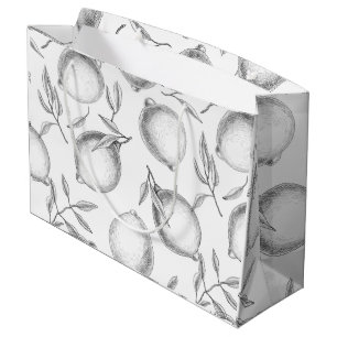 Hand plockade Lemon mönster