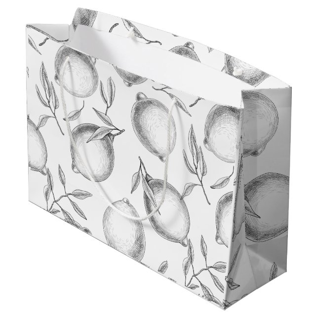 Hand plockade Lemon mönster (Baksidan Vinklad)