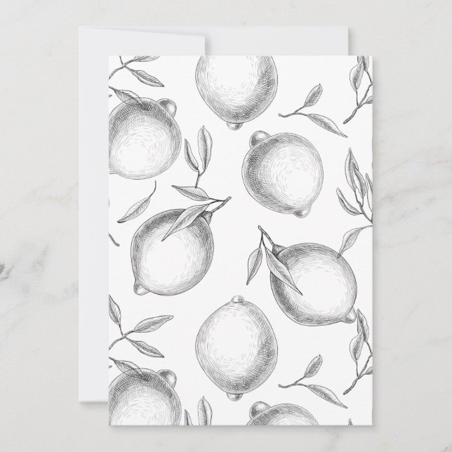 Hand plockade Lemon mönster (Framsida)