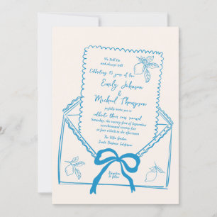 Hand plockade Lemon Vi har fortfarande Vow Renewal Inbjudningar