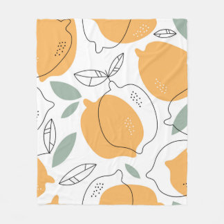 Hand plockade Lemons bakgrund. Sömlös mönster med Fleecefilt