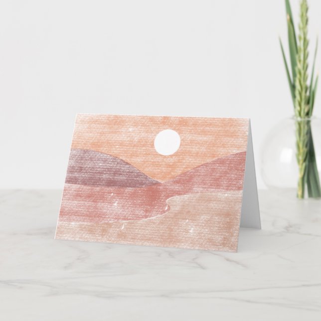 Hand plockade liggande tomt tack kort (Framsida)