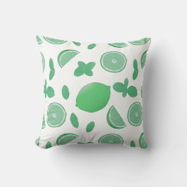 Hand plockade Lime och Mint Botanical Pillow Kudde