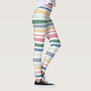 Hand plockade Linjer färglös stripe Leggings