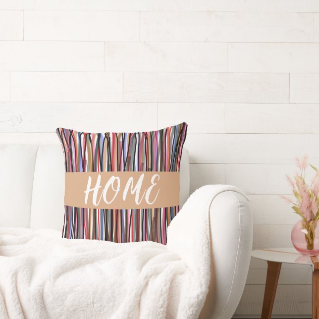 Hand plockade magiska målning i multifärgad Snyggt Kudde (Soffa)