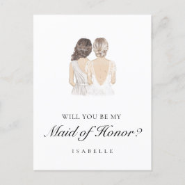 Hand plockade Maid of honor Frieri vykort