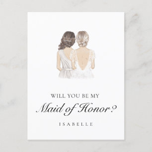 Hand plockade Maid of honor Frieri vykort