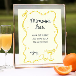 Hand plockade Main Squeeze Mimosa Pub Poster