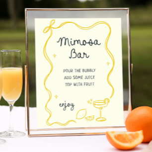Hand plockade Main Squeeze Mimosa Pub Poster