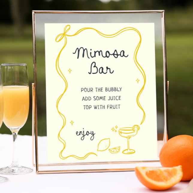 Hand plockade Main Squeeze Mimosa Pub Poster (Skapare uppladdad)
