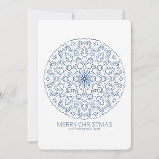 Hand plockade Mandala, julklappen Snögubbar Julkort
