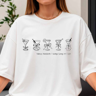 Hand plockade Martini Bachelorette Cover-up eller  T Shirt